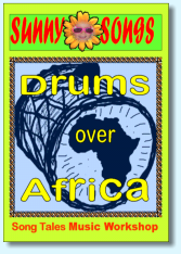 Sunny Songs book cover - Drums Over Africa